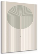 Картина на платно – Стилен модел с кръг Mid-Century