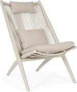 Бежов метален градински стол Aloha – Bizzotto