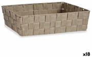 Многофункционална Кошница Бежов Плат 3,8 L 34 x 8,5 x 21 cm (18 броя)