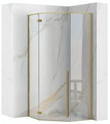 Душ кабина Rea DIAMOND 90x90 BRUSH GOLD