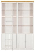 Бяла библиотека от масивен бор 148x223 cm Anita – Støraa