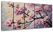 Картини от 5 части – Черешови цветове в пролетния бриз