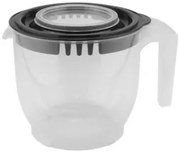 Horecano - Пластмасова купа миксер с капак 22x16,8xh16см 2,2л антрацит/прозрачна HOME-(10200)