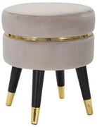 Табуретка от бежово кадифе Paris - Mauro Ferretti