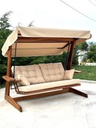 Градински троен люлеещ се стол Sia 2400, цвят Бежов