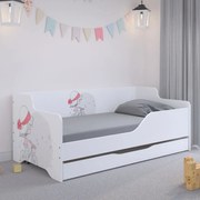 Детско легло с мотив момиче на велосипед 160х80 см