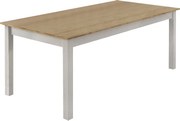 Меламинов - МДФ трапезен маса Fira в бял - дъб цвят 180x90x78см.