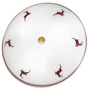 Kolarz 731.U12.4.103 - Таванно осветително тяло NONNA 2xE14/60W/230V Ø32 см червено/месинг