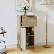 811121 vidaXL Сайдборд, дъб сонома, 30x30x70 см, инженерно дърво