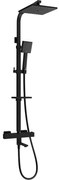 Mexen CQ45 комплект вана-душ с дъждовална и термостатичен смесител, черен - 779104595-70