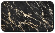 Черен/златист килим за баня 45x75 cm Aquamarbre – douceur d'intérieur