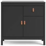 Черен нисък скрин 82x80 cm Madrid – Tvilum