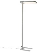 Дневна подова лампа сива квадратна с LED и димер - Guzo