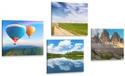 Комплект картини – Полет с балон над земята