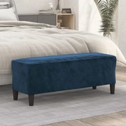 349430 vidaXL Пейка,синя, 100x35x41 см, кадифе