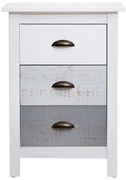 Нощно шкафче в бяло и сиво Romantica - Marckeric