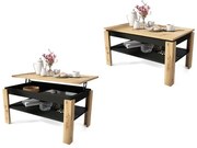 АСТИ-П Дъб Артисан/Черен - МОДЕРНА МАСА/МАСА С ПОВДИГАЩ СЕ МЕХАНИЗЪМ