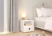 Нощно шкафче Poro lux-White-Black