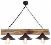 Полилей на кабел HEPSI 3xE27/40W/230V смърч/орех