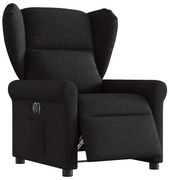 3303356 vidaXL Електрически стол реклайнер, черен, текстил