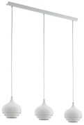 Eglo 97213 - Полилей на кабел CAMBORNE 3xE27/60W/230V бял