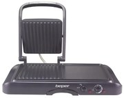 Разопакован: Мултифункционална електрическа скара Beper P101TOS501, 3в1, 1600W, Незалепващa, Черен