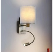 Brilagi - LED Гъвкав аплик NUBILA 1xE27/25W/230V + LED/3W месинг/кремав