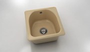 Кръгла мивка Classic 217, Polymer marble, 04 Розов оникс, с включен сифон