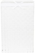 Бяла кошница за пране с капак Кошница за пране Linen, височина 60 cm - Compactor