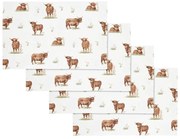 Памучни подложки за хранене в комплект от 4 бр. 30x46 cm Angus Highland Cow – Catherine Lansfield