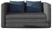 Син сив шенилов разтегателен диван 132 cm Neva – ELTAP