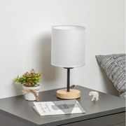 Brilagi - Настолна лампа NUBILA WOOD 1xE27/25W/230V дъб/бял