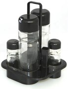 Оливерник пластмаса 160ml + 35ml Черен (407)