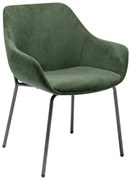 Комплект от 2 зелени кадифени стола с подлакътници Avignon - Kare Design