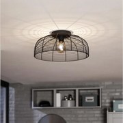 Eglo 43896 - Плафон RINROE 1xE27/40W/230V черен