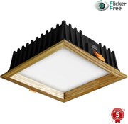 APLED - LED Лампа SQUARE WOODLINE LED/12W/230V 4000K 17x17 см пепел масивнo дървo