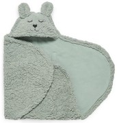 Jollein - Одеяло за повиване fleece Bunny 100x105 см пепеливо зелен