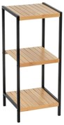 Черен и естествен бамбуков стелаж 30x70 cm – Casa Selección