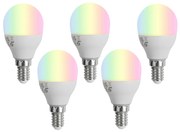 Комплект от 5 E14 димируеми LED крушки G45 опал 4.9W 470 lm 2700-6500K