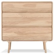 Масивен дъбов скрин с 3 чекмеджета Fawn - Gazzda