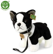 Rappa - Плюшено Куче Бостънски териер с каишка, стоящо, 23 см., серия Еко приятели