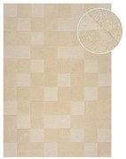 Бежов вълнен килим 170x120 cm Checkerboard - Flair Rugs