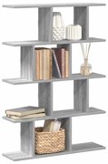 860018 vidaXL Стенен кубичен рафт, 12 отделения, сив сонома, инженерно дърво