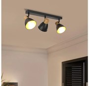 Brilagi - Точково осветително тяло ODENSE 3xE14/10W/230V каучукова дървесина/черно