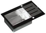 Кухненска мивка ICK 7851, неръждаема стомана, лява, със сифон, 78x51см
