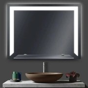 Огледало за баня LED осветление LM Void Lume, ел.отопление, рафт, 800×600mm