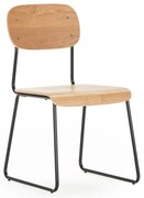 Трапезни столове в комплект от 2 бр. от декор от ясен в естествен цвят Aira – Marckeric