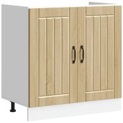 853690 vidaXL Шкаф за мивка, Lucca, дъб сонома, инженерно дърво