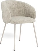 ЦЛЯРА Бежово (тъкан Juto 4)/сивобежова крака (кашмир) - МОДЕРЕН ТАПИЦИРАН СТОЛ ЛОФТ ЗА ДНЕВНА/ТРАПЕЗАРИЯ/ОФИС