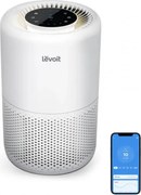 Пречиствател за въздух Levoit Core 200S, 35 м2, 26W, True HEPA H13, Премахва 99,97% от замърсителите, Гласови команди, Таймер, 3 скорости, Бял